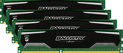 Ballistix Sport BLS2K16G4S240FSD 16 GB (4 GBx4) Bellek Kiti (DDR3, 1600 MT/S, PC3-12800, DIMM, 240 pin) ürün görseli 1