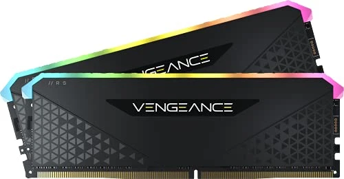 Corsair Vengeance RGB RS 32 GB (2 x 16 GB) DDR4 3.200 MHz C16 RAM (Dinamik RGB aydınlatma, Intel ve AMD 300/400/500 Serisi ile uyumluluk) Siyah, CMG32GX4M2E3200C16 ürün görseli 1
