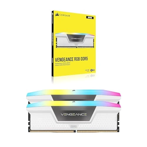 Corsair Vengeance RGB 32GB 2x16GB DDR5 6000MHz CL40 Intel XMP White CMH32GX5M2B6000C40W