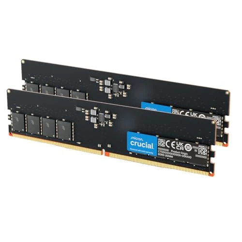 Crucial DDR5 RAM 16 GB Kit (2x8 GB) 5600 MHz, PC bilgisayar RAM'i, (ayrıca 5200 MHz / 4800 MHz) CL46 - CT2K8G56C46U5 ürün görseli 1