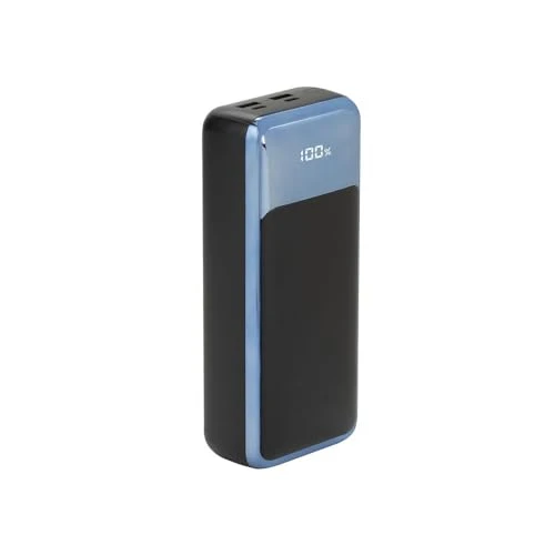 RIVACASE VA1080 Taşınabilir Şarj Cihazı 30000 mAh, QC/PD 65W Dizüstü Bilgisayarlarla Uyumlu Hızlı Şarj İstasyonu, LCD Ekranlı Taşınabilir Şarj Cihazı, 2 Giriş ve 4 Çıkış ürün görseli 1