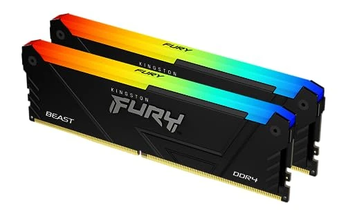 Kingston FURY Beast RGB 32 GB 3200MT/s DDR4 CL16 DIMM (2'li Kit) PC RAM KF432C16BB2AK2/32 ürün görseli 1