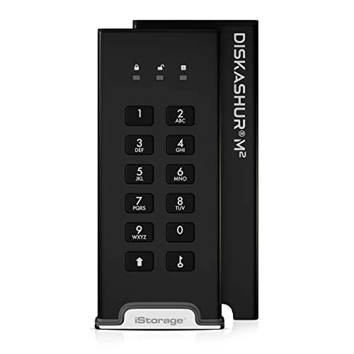 iStorage diskAshur M2 2TB - PIN Kimlik Doğrulamalı Donanım Şifreli USB 3.2 Taşınabilir SSD - Ultra Hızlı - FIPS Uyumlu - Sağlam ve Taşınabilir ürün görseli 1