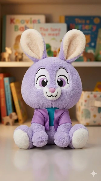 Judy Mor Peluş Tavşan Oyuncak – 30 cm Yumuşak Sevimli Tavşan Peluş ?? ürün görseli 1