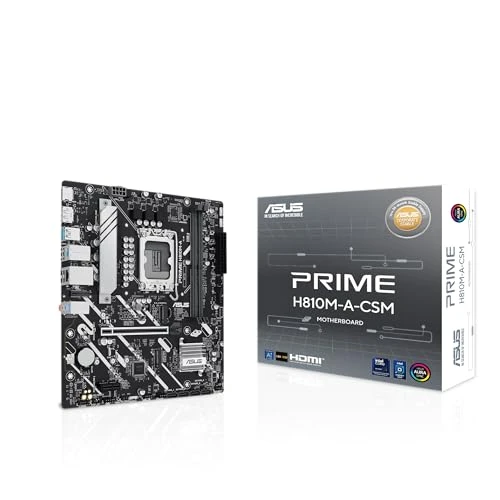 ASUS Prime H810M-A-CSM anakart soketi Intel LGA 1851 (Intel H810, mATX, DDR5 bellek, PCIe 4.0 x16 yuvası, 2X PCIe 4.0 M.2, HDMI, DisplayPort, AuraSync) ürün görseli 1