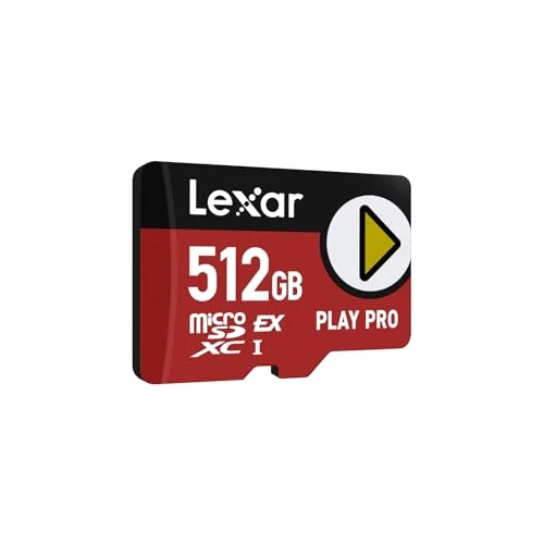 Lexar Play PRO MicroSDXC Ekspres Kart 512 GB, 900 MB/s'ye kadar Okuma, 600 MB/s'ye kadar Yazma, Oyun İçin Optimize Edilmiş, A2, 4K, El Konsolları için Yüksek Hızlı Bellek Kartı, Anahtar Oyun Cihazları ürün görseli 1