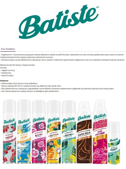 Batiste Kuru Şampuan Blush 200 ml - Resim 2