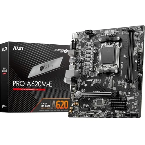 MSI PRO A620M-E anakart Micro-ATX - AMD Ryzen 7000 Serisi işlemcileri destekler, AM5 - DDR5 Memory Boost 6400+MHz/OC, 1 x PCIe 4.0 x16, 1 x M.2 Gen4 ürün görseli 1