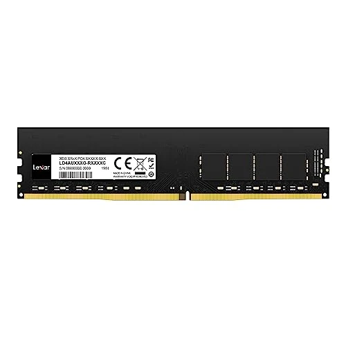 Lexar UDIMM DDR4 RAM 16 GB, 3200 MHz RAM DDR4, 288 pinli U-DIMM masaüstü belleği, yüksek performanslı bilgisayar belleği, PC RAM modülü yükseltmesi, yüksek performanslı bellek, CL22-22-22-52, 1,2V ürün görseli 1