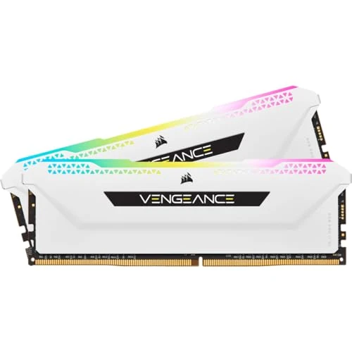 Corsair VENGEANCE RGB PRO SL 16 GB (2x8 GB) DDR4 3200 (PC4-25600) C16 1,35 V Masaüstü Belleği - Beyaz ürün görseli 1