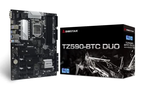 Biostar TZ590-BTC Duo (Intel 10. ve 11. Nesil) LGA 1200 Intel Z590 9 GPU Desteği GPU Madencilik Anakartı ürün görseli 1