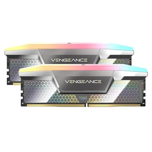 Corsair Vengeance RGB DDR5 CUDIMM 48GB 2x24GB 8000MHz CL38 Intel XMP 3.0 Silver CMHC48GX5M2X8000C38