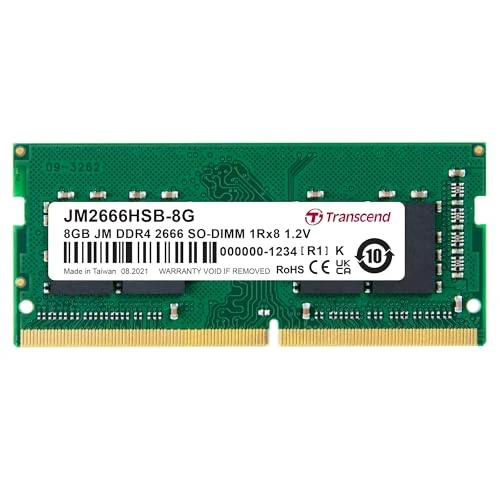 Transcend JM2666HSB-8G RAM 8 GB DDR4 2666 MHz RAM Modülü (8 GB, DDR4, 2666 MHz, SO-DIMM) ürün görseli 1