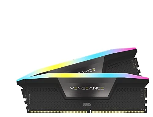CORSAIR Vengeance RGB DDR5 RAM 32GB (2x16GB) 7000MHz CL34 Intel XMP 3.0 Masaüstü Belleği - Siyah (CMH32GX5M2X7000C34) ürün görseli 1