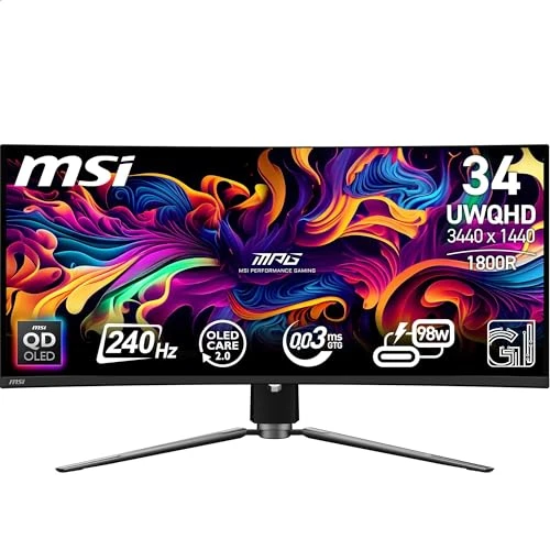 MSI MPG 341CQPX QD OLED ürün görseli 1