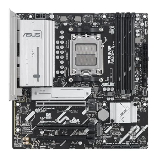 ASUS Prime B840M-A-CSM anakart soketi AMD AM5 (AMD B840, mATX, DDR5 bellek, 3X M.2, PCIe 4.0, Aura Sync) ürün görseli 1