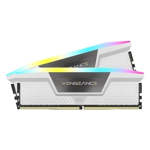 Corsair Vengeance RGB DDR5 32GB 2x16GB 6000MHz CL30 Intel XMP iCUE Uyumlu Beyaz CMH32GX5M2B6000C30W