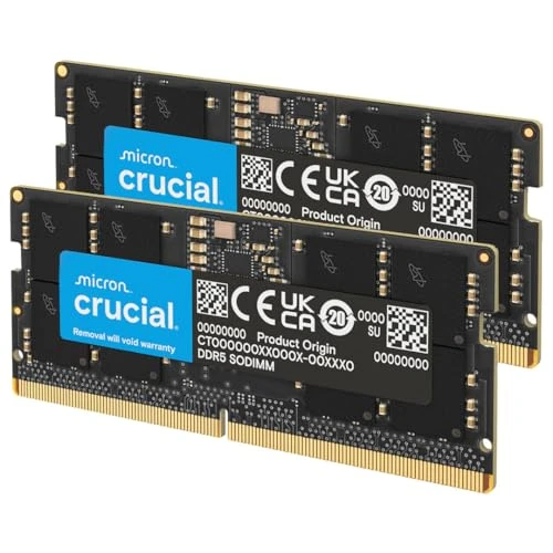 PTTAVM: Crucial DDR5 RAM 32 GB Kit (2x16 GB) 4800 MHz SODIMM