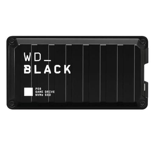 WD_BLACK P50 Game Drive SSD 4 TB harici SSD (SuperSpeed ​​USB 3.2 Gen 2x2, darbeye dayanıklı, 2000 MB/s'ye varan okuma hızları) Siyah - PC, Xbox ve PS5 ile de uyumludur ürün görseli 1