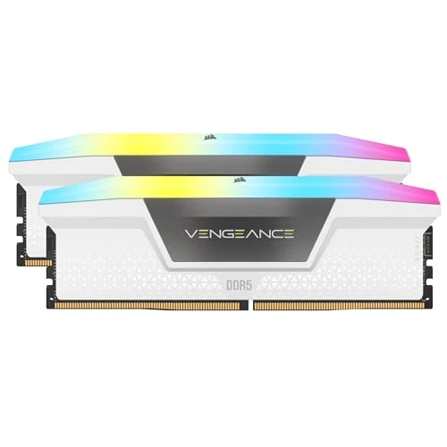 Corsair Vengeance RGB DDR5 32GB 2x16GB 6000MHz CL30 AMD Expo ve Intel XMP White CMH32GX5M2B6000Z30W