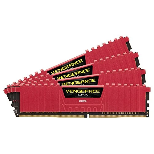 Corsair Vengeance LPX 16 GB (4x4 GB) DDR4 2133 MHz C13 XMP 2.0 Yüksek Performanslı Masaüstü RAM Kiti, kırmızı ürün görseli 1