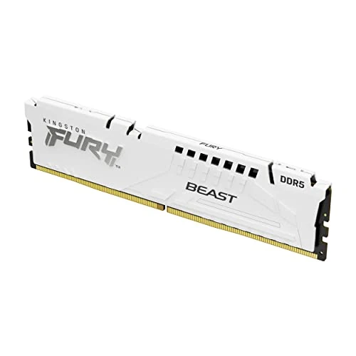 Kingston FURY Beast White DDR5 16 GB 5200MT/s CL40 DIMM Masaüstü Oyun Belleği Tek Modül Intel XMP - KF552C40BW-16 ürün görseli 1