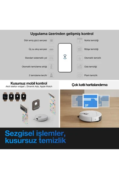 ECOVACS DEEBOT N20E PLUS WHİTE - Resim 7