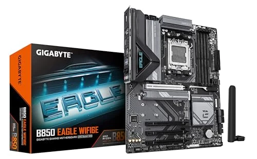 GIGABYTE B850 Eagle WIFI6E anakart - AMD Ryzen 9000 serisi CPU'lar, 8+2+2 fazlı dijital VRM, 8200MHz'e kadar DDR5 (OC), 1xPCIe 5.0 + 2xPCIe 4.0 M.2, GbE LAN, WiFi 6E, USB 3.2 Gen 2 ürün görseli 1