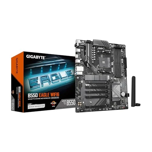 GIGABYTE B550 Eagle WIFI6 anakart - AMD Ryzen 5000 G-Serisi CPU'lar, 10+3+1 fazlı VRM, 3200 MHz'e kadar DDR4, 1xPCIe 4.0 + 1xPCIe 3.0 M.2, 1GbE LAN, WiFi 6, USB 3.2 Gen 2 ürün görseli 1
