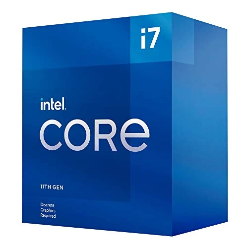 Intel Core i7-11700F 11. nesil masaüstü işlemci (temel saat hızı: 2,5 GHz Tuboboost: 4,8 GHz, 8 çekirdekli, LGA1200) BX8070811700F siyah ürün görseli 1