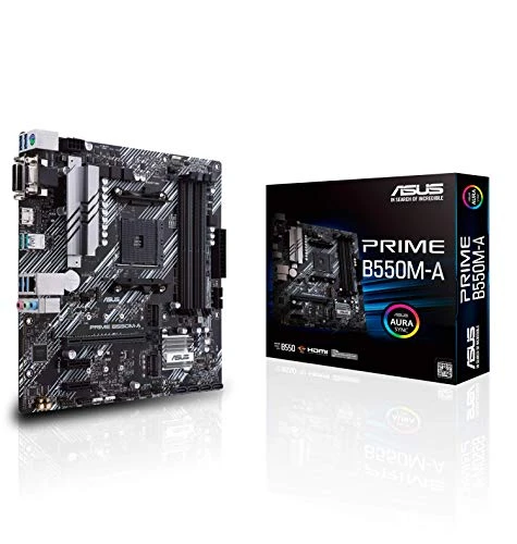 ASUS Prime B550M-A/CSM AMD AM4 (3. Nesil Ryzen™) microATX Ticari Anakart (PCIe 4.0, ECC bellek, 1 GB LAN, HDMI 2.1/D-Sub, 4K @ 60HZ, TPM, ASUS Control Center Express) ürün görseli 1