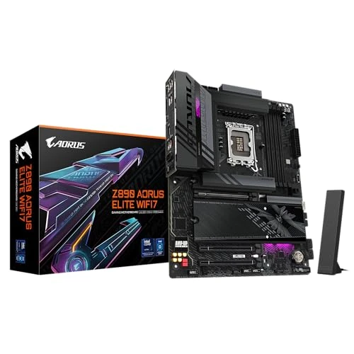GIGABYTE Z890 AORUS Elite WIFI7 anakart - Intel Core Ultra (Seri 2) CPU'ları, 16+1+2 fazlı VRM'yi, 8800MHz DDR5'e (OC), 1xPCIe 5.0 + 3xPCIe 4.0, Wi-Fi 7, 2.5GbE LAN, Thunderbolt 4'ü destekler ürün görseli 1