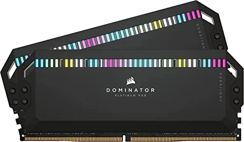 Corsair Dominator Platinum RGB DDR5 RAM 32GB (2x16GB) 6400MHz CL32 Intel XMP iCUE Uyumlu Bilgisayar Belleği - Siyah (CMT32GX5M2B6400C32) ürün görseli 1
