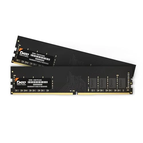 DATO 16 GB (8 GB x 2) RAM DDR4 3200 MHz PC4-25600 CL22 1,2 V 288-Pin ECC Olmayan Arabelleksiz DImm Masaüstü Bellek Modülü ürün görseli 1