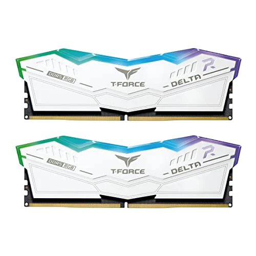TEAMGROUP RAM Team D5 6000 32GB C38 Delta RGB Beyaz K2, FF4D532G6000HC38ADC01, Siyah ürün görseli 1