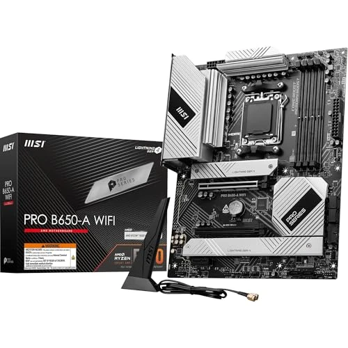 MSI PRO B650-A WiFi anakart, ATX - Ryzen 9000, 8000 ve 7000 serisi işlemcileri destekler, AM5 - DDR5 bellek takviyesi 7600+MHz/OC, 2 x PCIe 4.0 x16, 3 x M.2 Gen4, Wi-Fi 6E ürün görseli 1