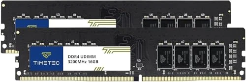 Timetec Premium 32GB KIT(2x16GB) DDR4 3200MHz PC4-25600 CL16 1,35V ECC Olmayan Arabelleksiz Oyun ve Grafikler için Tasarlandı AMD ve Intel Masaüstü Bilgisayar Bellek Modülü Yükseltmesi ile uyumlu ürün görseli 1