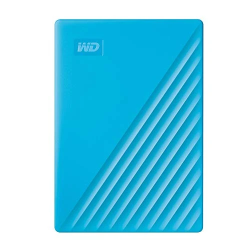 WD My Passport Harici Sabit Sürücü 4TB (Mobil Depolama, İnce Tasarım, İndirilebilir Yazılım, Otomatik Yedeklemeler, Parola Koruması) Mavi - ayrıca PC, Xbox ve PS4 ile uyumludur ürün görseli 1