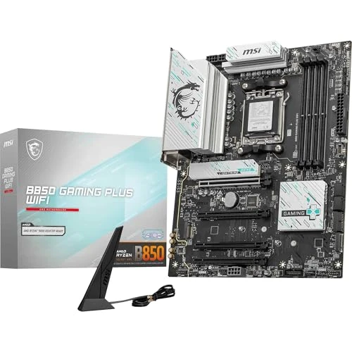 MSI B850 Gaming Plus WiFi anakart, ATX - AMD Ryzen 9000/8000/7000 işlemcileri destekler, AM5 - DDR5 Memory Boost 8200+ MT/s (OC), PCIe 5.0 x16 ve 4.0 x16, M.2 Gen5, Wi-Fi 7, 5G LAN ürün görseli 1