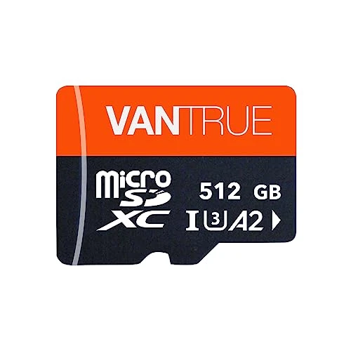 VANTRUE 512 GB microSD hafıza kartı, UHS-I U3 4K, adaptör dahil, araç kamerası, akıllı telefon, tablet, aksiyon kamerası ve gözetleme kamerası (512G) ile uyumlu ürün görseli 1