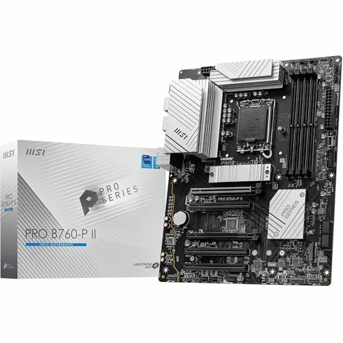 MSI PRO B760-P II anakart, ATX - 14., 13. ve 12. nesil Intel Core işlemcileri destekler, LGA 1700 - DDR5 Memory Boost 7000+MHz/OC, PCIe 4.0 x16 yuvaları, M.2 Gen4 yuvaları, 2.5G LAN ürün görseli 1
