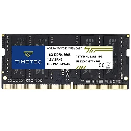 Timetec 16 GB DDR4 2666 MHz PC4-21300 ECC Olmayan Arabelleksiz 1.2 V CL19 2Rx8 Çift Sıralı 260 Pin SODIMM Dizüstü Dizüstü Bilgisayar Bilgisayar Bellek RAM Modülü Yükseltme (16 GB) ürün görseli 1
