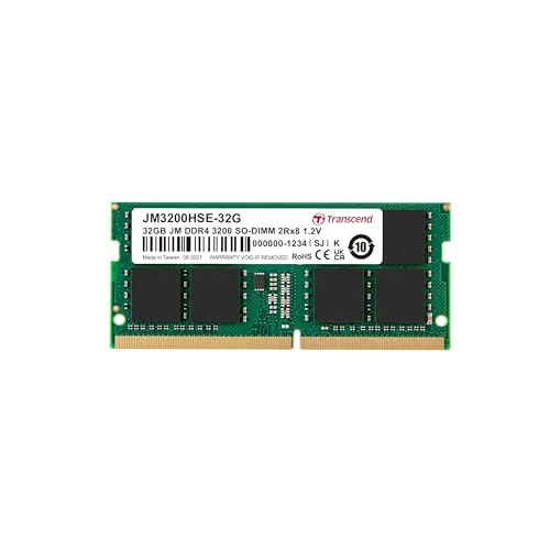 Transcend 32 GB SO-DIMM bellek modülü DDR4 3200 MHz - JM3200HSE-32G ürün görseli 1
