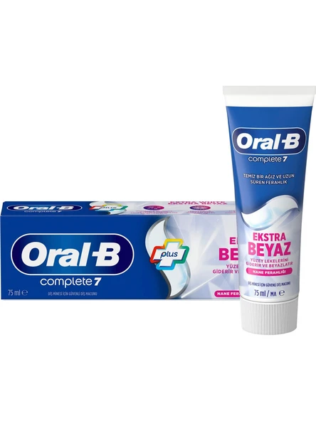 Oral-B Komple 7 Ekstra Beyaz Diş Macunu 75 ml 4 Adet ürün görseli 1