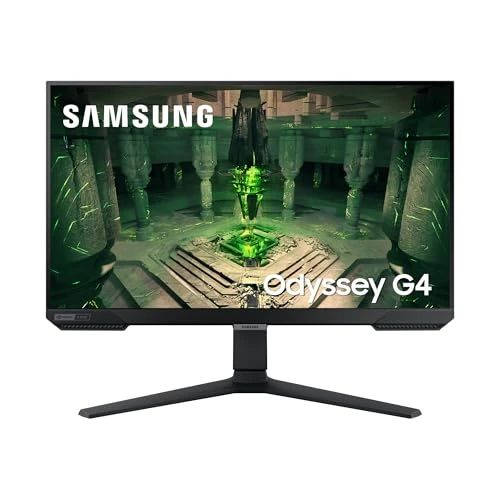 Samsung Odyssey G4B Oyun Monitörü LS25BG400EU, 25 inç, IPS panel, Full HD çözünürlük, AMD FreeSync Premium, G-Sync uyumlu, 1 ms (G/G) tepki süresi, yenileme hızı 240 Hz, siyah ürün görseli 1