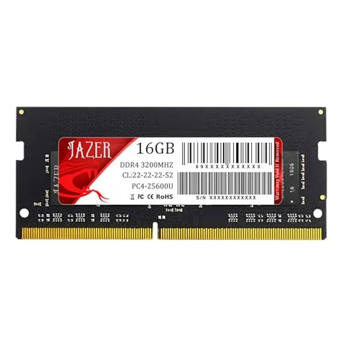 JAZER SODIMM 16 GB DDR4, 3200 MHz dizüstü bilgisayar RAM'i, 260 pinli SODIMM dizüstü bilgisayar belleği, yüksek performanslı PC bilgisayar belleği CL22, 1,2 V ürün görseli 1