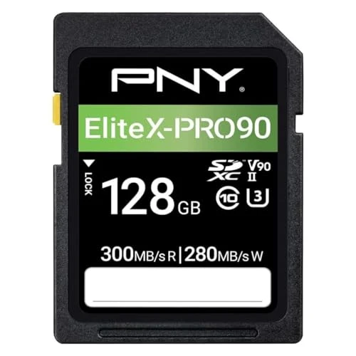 PNY 128 GB EliteX-PRO 90 Sınıf 10 U3 V90 UHS-II SD Flash Bellek Kartı ürün görseli 1