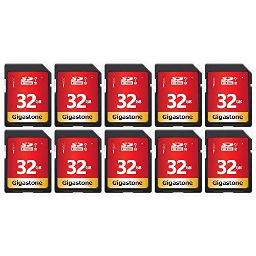 GIGASTONE 32GB SDHC hafıza kartı paketi 10'lu, 80 MB/s'ye kadar, dijital kameralar için Canon Olympus PC, UHS-I U1 Sınıf 10 ürün görseli 1