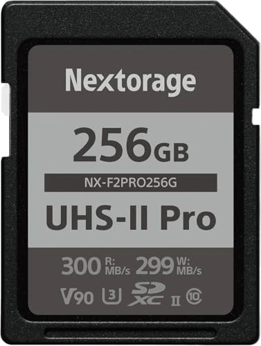 Nextorage SD kart 256 GB UHS-II SDXC, Japon hafıza kartı veri depolama SD kartı, Nikon/Canon/Sony/Fujifilm/Nintendo Switch için kamera aksesuarları, F2PRO NX-F2PRO256G ürün görseli 1