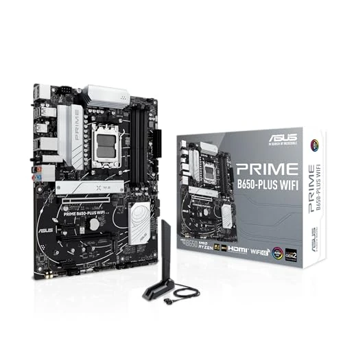ASUS Prime B650-PLUS WiFi AMD B650 AM5 Ryzen™ Masaüstü 9000 8000 ve 7000 ATX Anakart, DDR5, PCIe 5.0 M.2, 2,5 Gb LAN, WiFi 6E, HDMI™, SATA 6 Gbps, USB Type-C®, BIOS Flashback™, Thunderbolt™ 4 Başlığı ürün görseli 1